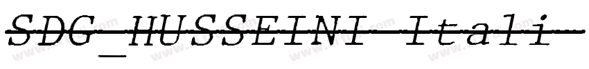SDG_HUSSEINI Itali字体转换